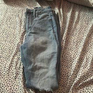 Hollister skinny ripped jeans, light blue denim jeans